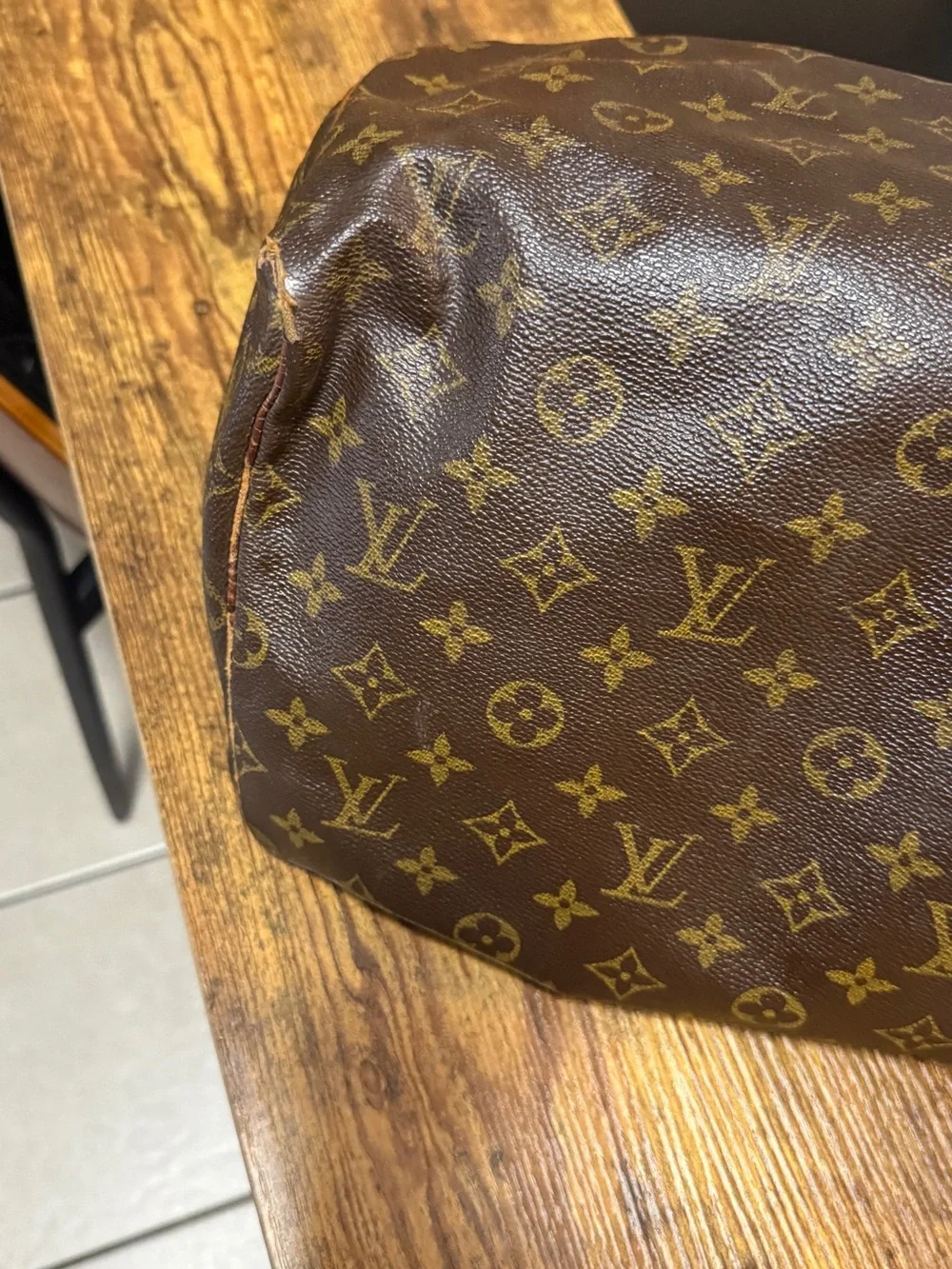 Louis Vuitton Brown Monogram Speedy 45 Handbag